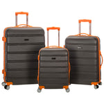 Rockland Melbourne Hardside Expandable Spinner Wheel Luggage, Checked Large 28", Black
