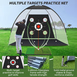 Golf Net with Practice Mat,Golf Hitting Aid Nets 10x7FT for Backyard Driving Chipping Training Swing with Target Mat Balls for Outdoor Indoor，Gifts for Men Dad Him and Golfer
