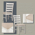 Signature Design by Ashley Caitbrook Rustic 7-Piece Dining Set – Rectangular Table with 6 X-Back Upholstered Chairs, Gray