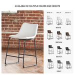 Signature Design by Ashley Centiar 24" Counter Height Modern Bucket Barstool, 2 Count, Black