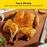 Chefman Air Fryer 8 Qt | TurboFry® 4-in-1 with 450°F Hi-Fry Option for Crispier Results | Bake, Dehydrate, Frozen | XL Nonstick Dishwasher-Safe Basket | Stainless Steel