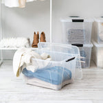 IRIS USA 6-Pack 6 Quart Storage Bins with Lids | Transparent design makes contents easy to find. Ideal for shoes, photos, documents, and small essentials. Nestable design