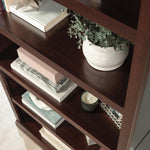 Sauder 5-Shelf Split Bookcase/ Book shelf, Oiled Oak finish