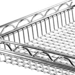 Seville Classics UltraDurable NSF Commercial Heavy Duty Metal Rolling Utility Cart, w/ Steel Shelves, Handle Bar for Restaurant, Garage, Warehouse, Kitchen, Office, Top Shelf (36"W x 18"D)
