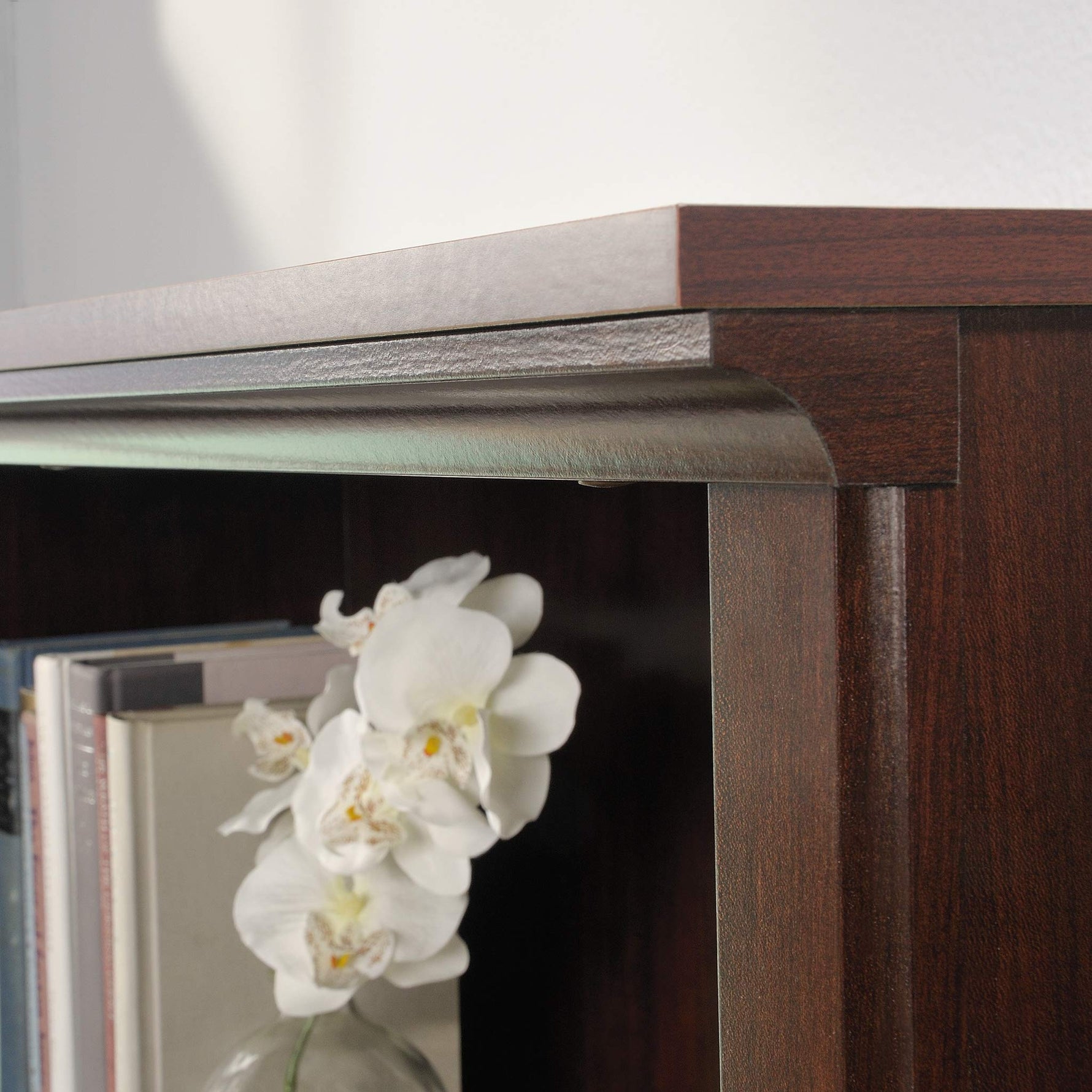 Sauder Miscellaneous Storage 5-Shelf/Book Shelf 2-Door Bookcase, Glacier Oak Finish