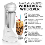 Nostalgia Two-Speed Electric Milkshake Maker and Drink Mixer, Includes 16-Ounce Stainless Steel Mixing Cup & Rod, Jade Green