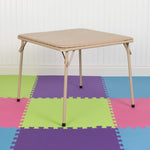 Flash Furniture Mindy Kids 5-Piece set Folding Square Table and Chairs Set for Daycare and Classrooms, Children's Activity Table and Chairs Set, Multicolor