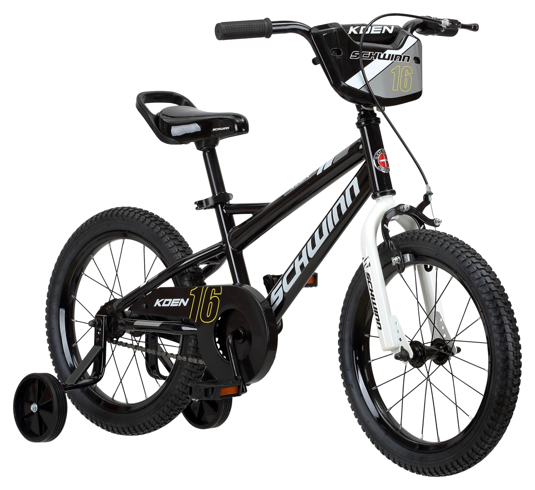 Schwinn Koen Bike, 16 Inch Bike for Kids Ages 3-7, SmartStart Ergonomic Design for Kids, Adjustable Seat Grows with your Child, Rear Coaster Brake and Front Caliper Brake, Training Bicycle