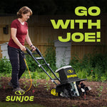 Sun Joe Corded Electric Garden Tiller & Cultivator with Steel Tines, 16 Inch, 12-Amp Motor - Heavy-Duty Tilling Machine for Lawn, Yard, and Gardening Care, TJ603E