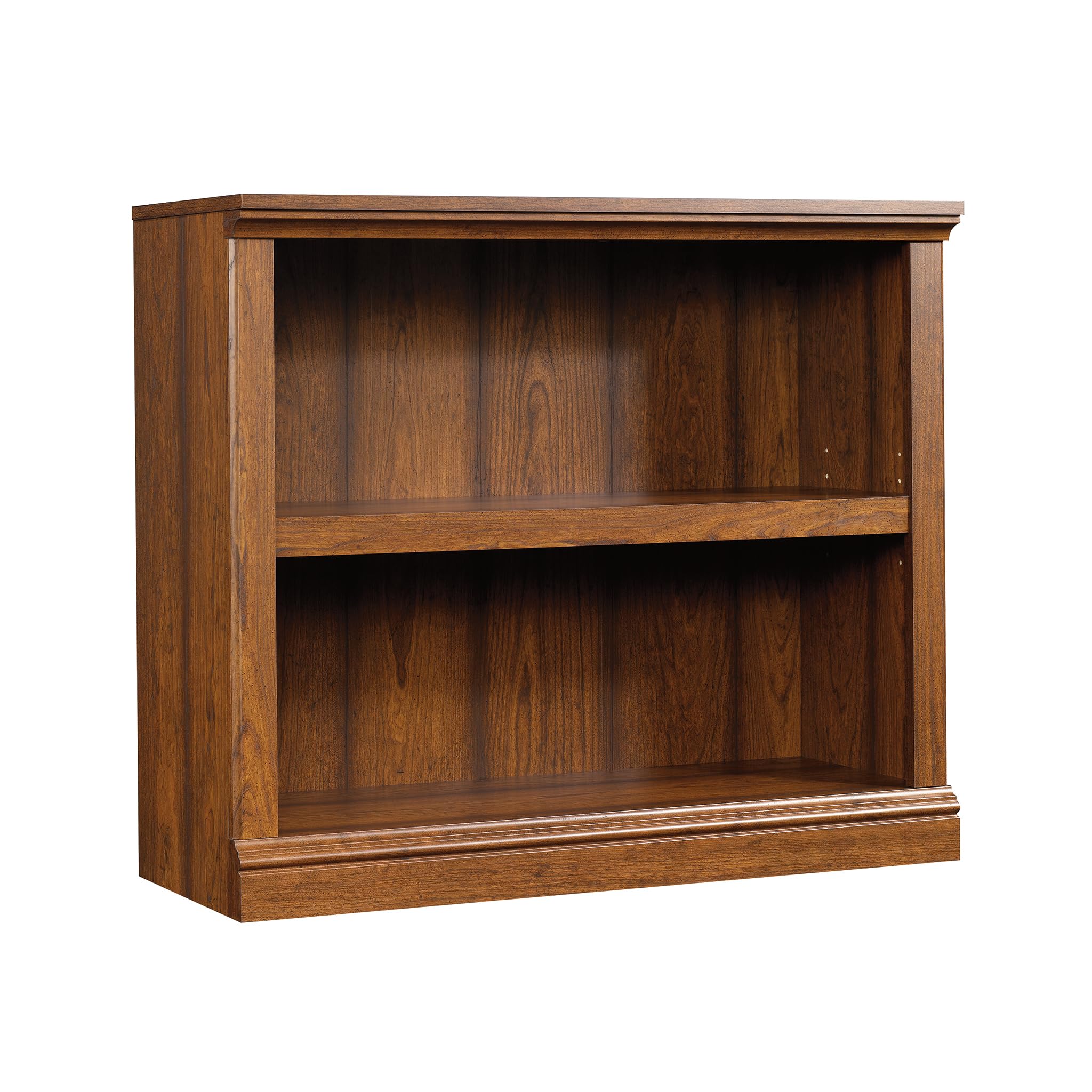 Sauder 2 Tier Book Shelf Wooden Bookcase Multipurpose Bookshelf for Home Office, Living Room, in Salt Oak