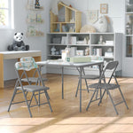 Flash Furniture Mindy Kids 5-Piece set Folding Square Table and Chairs Set for Daycare and Classrooms, Children's Activity Table and Chairs Set, Multicolor