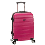 Rockland Melbourne Hardside Expandable Spinner Wheel Luggage, Checked Large 28", Black