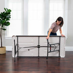 LIFETIME 6-Foot Adjustable Height Nesting Table, Commercial, Almond