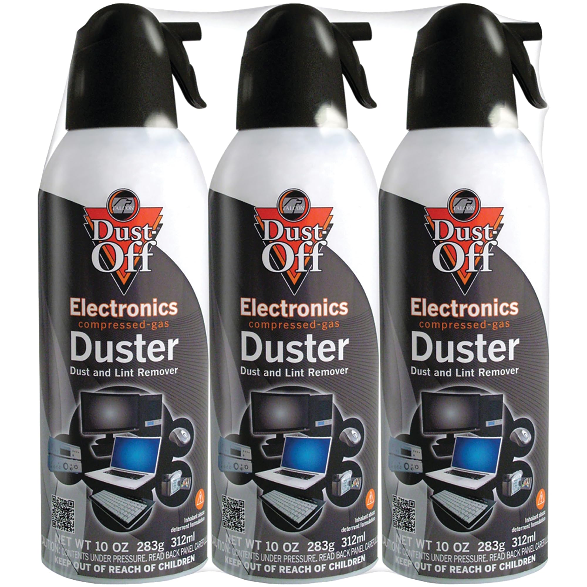 Falcon Compressed Gas (152a) Disposable Cleaning Duster 3 Count, 10 oz. Can (DPSXL3)