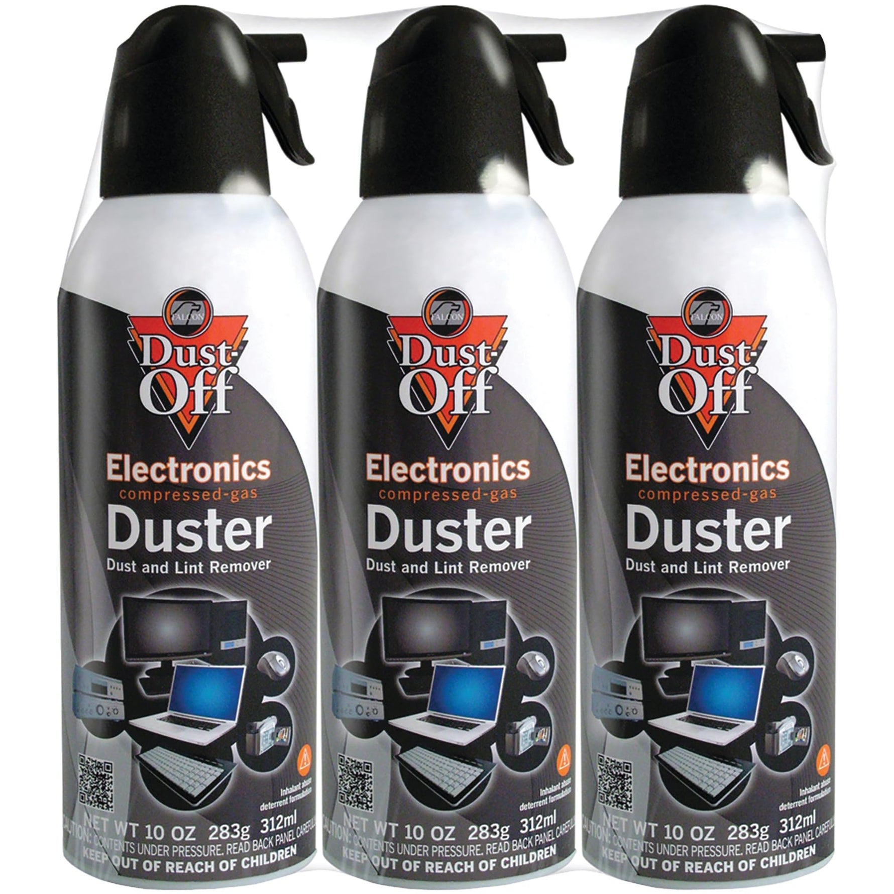 Falcon Compressed Gas (152a) Disposable Cleaning Duster 3 Count, 10 oz. Can (DPSXL3)