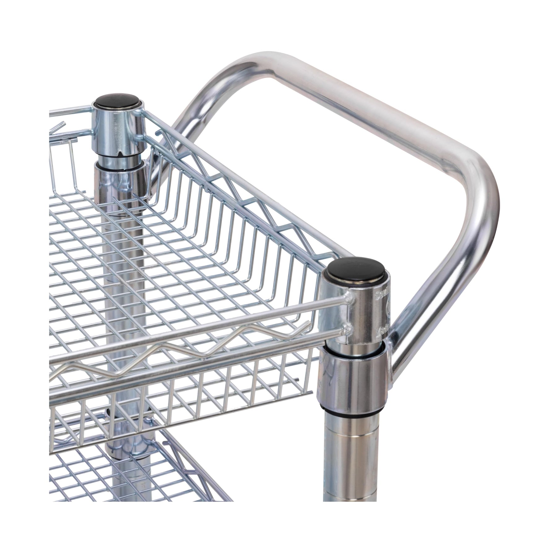 Seville Classics UltraDurable NSF Commercial Heavy Duty Metal Rolling Utility Cart, w/ Steel Shelves, Handle Bar for Restaurant, Garage, Warehouse, Kitchen, Office, Top Shelf (36"W x 18"D)