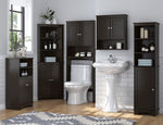 Spirich Bathroom Cabinet Wall Mounted with Doors, Wood Hanging Cabinet with Doors and Shelves Over The Toilet, Bathroom Wall Cabinet White