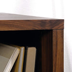 Sauder Harvey Park Modern TV Stand Media Console Credenza with Drawers and Storage Shelves, in Raven Oak