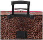 Rockland Vara Softside 3 Piece Upright Luggage Set, Expandable, (20"/28"/22" Rolling Duffel), Pink Leopard