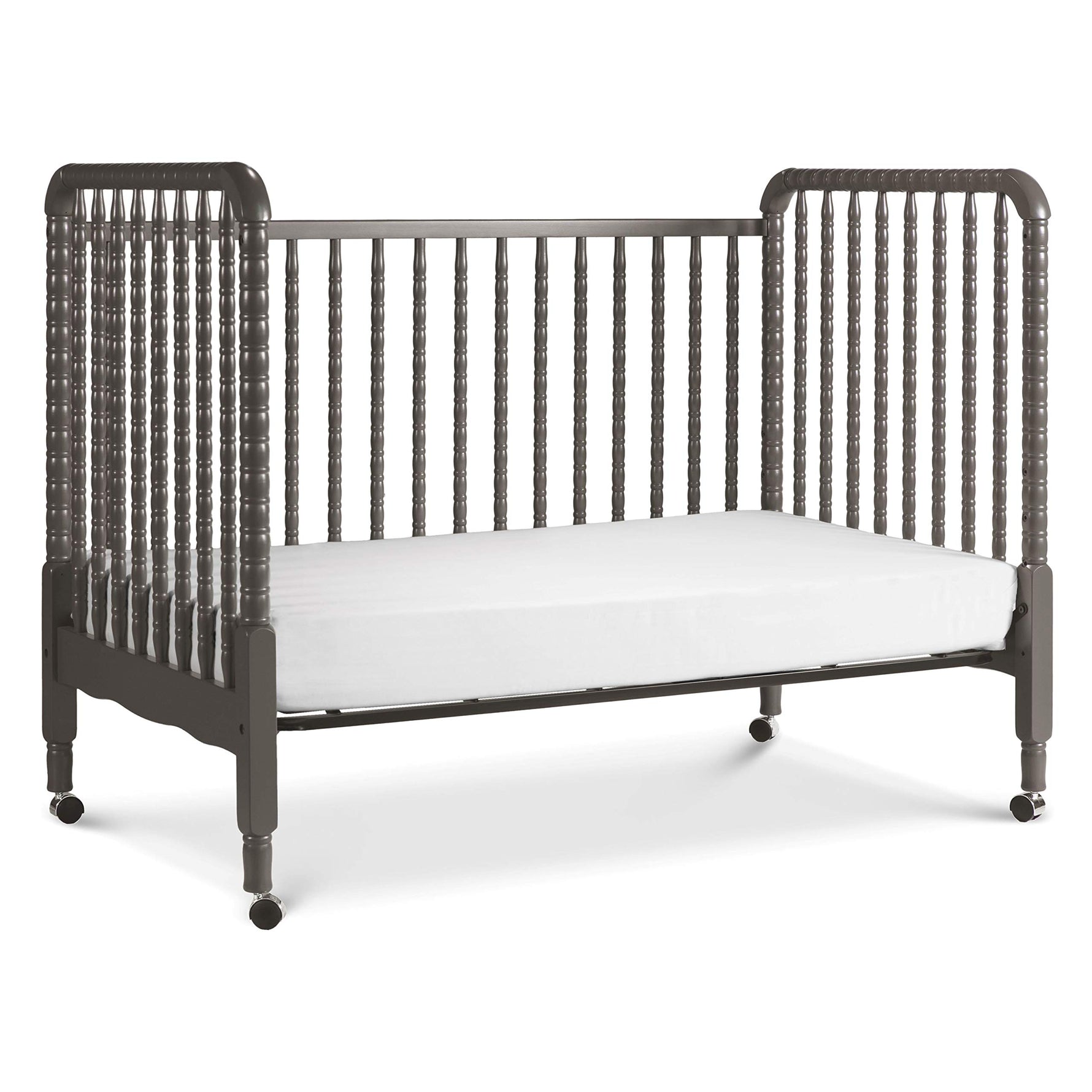 daVinci Jenny Lind 3-in-1 Baby Crib Convertible to Toddler Bed, Daybed - Easy to Assemble - GREENGUARD Gold Certified - 4 Adjustable Mattress Heights, Conversion Kit Sold Separately - White