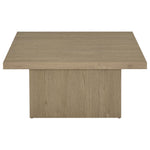 Coaster Home Furnishings Zetta Square Cocktail Living Room Coffee Table Engineered Eco-Friendly Wood Look Laminate Veneer Rustic Farmhouse Mango Brown 708068