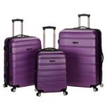 Rockland Melbourne Hardside Expandable Spinner Wheel Luggage, Checked Large 28", Black