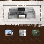 Rugged Ranch Ratinator Live Rat and Mouse Trap Cage, Humane Multi Catch Rodent Control - Indoor or Outdoor Large Metal Wire Catcher with Dual Door for Rats and Mice