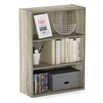 Furinno PASIR Book Shelf, 3-Tier Bookshelf, Storage Shelves Bookcase, 9.7 x 23.7 x 31.5, for Living Room, Bedroom, Home Office, Plain White