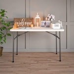 COSCO 6 ft. Fold-in-Half Banquet Table w/Handle, Black