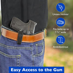 DeSantis Slim Tuk IWB Holster for Men and Women - Holster IWB, Conceal Carry, Fits the S&W M&P Shield 9/40, 9 Shield Plus w/or w/Out Red Dot - Ambidextrous, Black