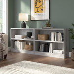 Bush Home Universal Small 2 Shelf Bookcase in Black, Low Storage and Display Bookshelf for Home Office or Living Room Organization