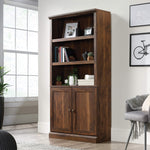 Sauder Miscellaneous Storage 5-Shelf/Book Shelf 2-Door Bookcase, Glacier Oak Finish