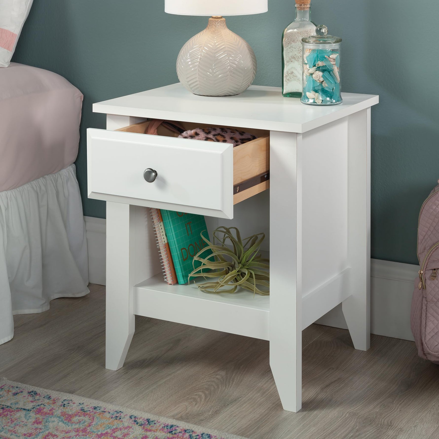 Sauder Shoal Creek Night Stand, Bedside Table, Bedroom Side Table, in Oiled Oak