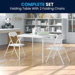 Flash Furniture Mindy Kids 5-Piece set Folding Square Table and Chairs Set for Daycare and Classrooms, Children's Activity Table and Chairs Set, Multicolor