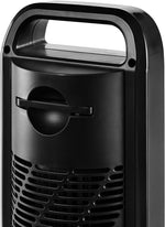 Seville Classics UltraSlimline Indoor Bladeless Oscillating Tower Fan Quiet Cooling LED Display Space-Saving for Home w/Remote and 7.5H Timer, Black, 40" 5-speed (115 degrees)