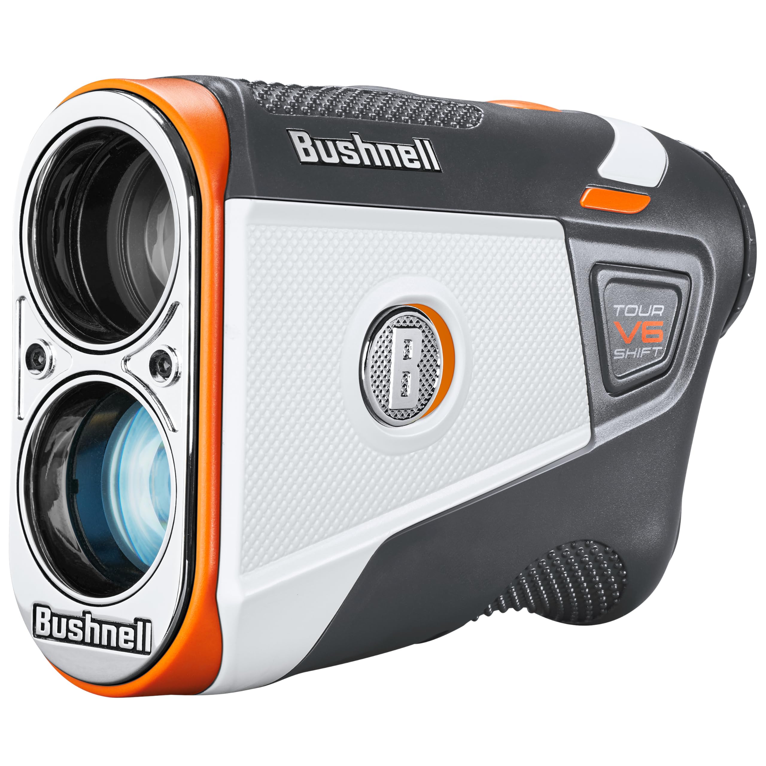 Bushnell Golf Tour V6 Shift Laser Rangefinder with Slope Compensation, 1300-Yard Range, Flag Lock Vibration, Magnetic Cart Mount, 6X Magnification, Waterproof – Tournament Legal