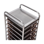 Seville Classics Rolling Utility Organizer Storage Cart , for Home Office, School, Classroom, Scrapbook, Hobby, Craft, 15 Drawer, Black