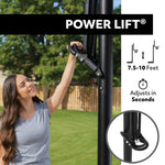 Lifetime Adjustable Portable Basketball Hoop, 54-Inch Shatterproof Polycarbonate Backboard, Slam-It Pro Rim, Adjustable Height 7.5-10 Ft, Portable Heavy-Duty Base with Wheels