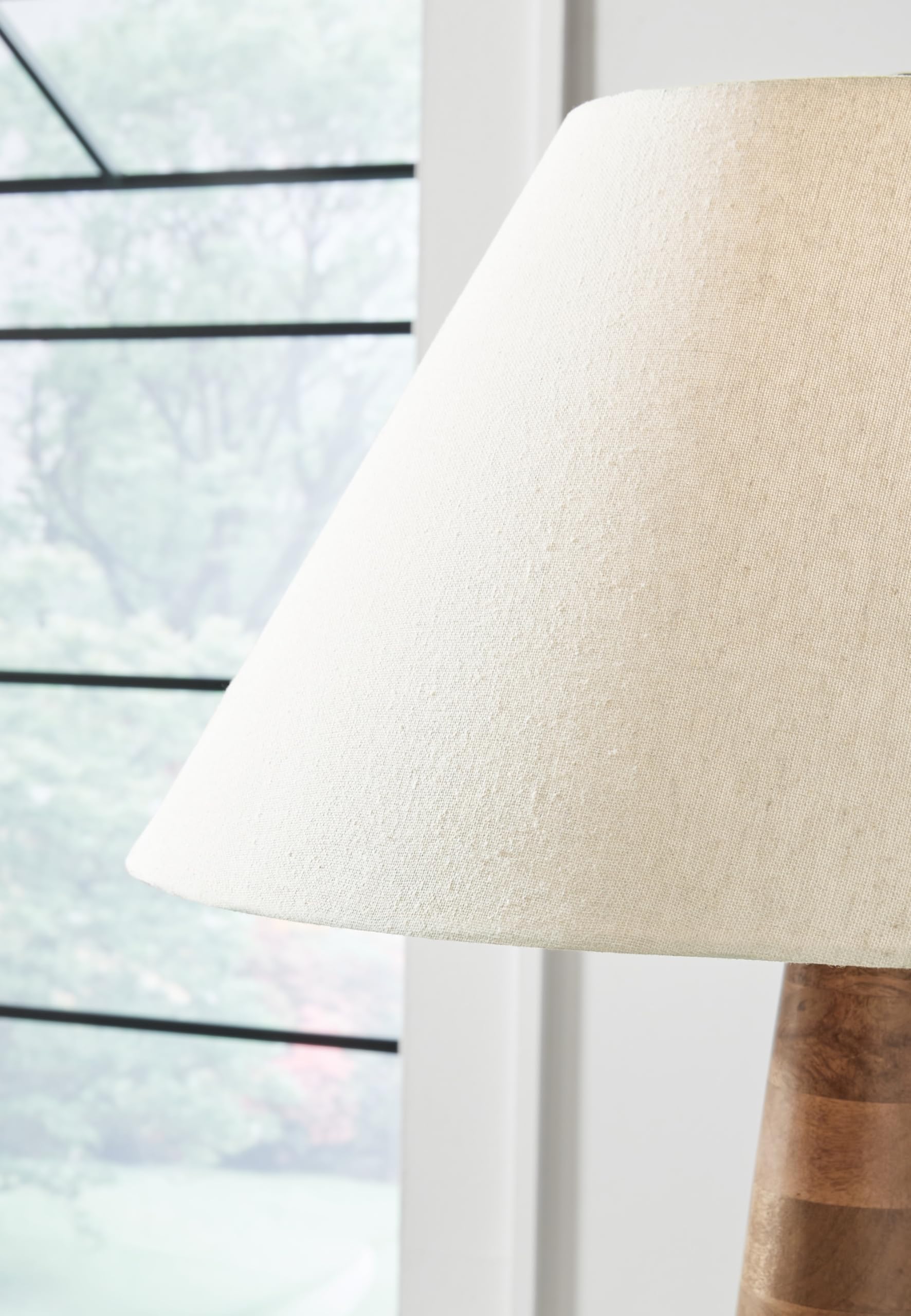 Signature Design by Ashley Danset Contemporary Wood Floor Lamp with 3-Way Switch, Light Brown