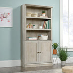 Sauder Miscellaneous Storage 5-Shelf/Book Shelf 2-Door Bookcase, Glacier Oak Finish