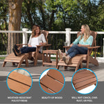 Lifetime Faux-Wood Adirondack Chair, Weather-Resistant Polystyrene, UV-Protected, 300 lb Capacity, Low-Maintenance Outdoor Seating Furniture