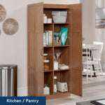 Sauder Select Storage Cabinet, Pantry Cabinet Kitchen Storage with Adjustable Shelves, Utility Room Storage Cabinet, in Reclaimed Pine