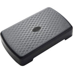 Fitvids 18" Workout Aerobic Stepper Step Platform with 2 Risers, Lightweight Portable Step Up Platform Trainer, Adjustable Height 3.2’’ 5.5’’ for Home Gym, Black and Gray