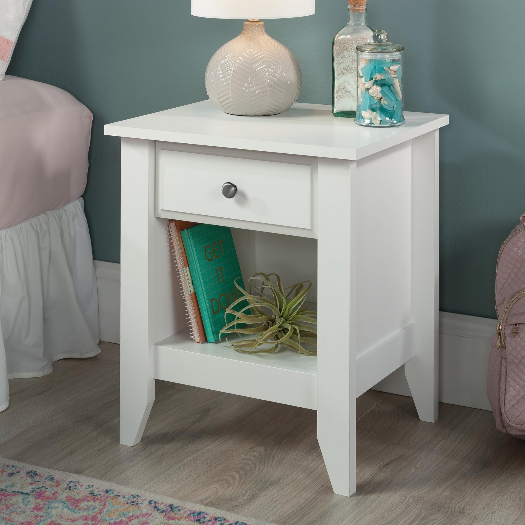 Sauder Shoal Creek Night Stand, Bedside Table, Bedroom Side Table, in Oiled Oak