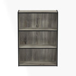 Furinno PASIR Book Shelf, 3-Tier Bookshelf, Storage Shelves Bookcase, 9.7 x 23.7 x 31.5, for Living Room, Bedroom, Home Office, Plain White