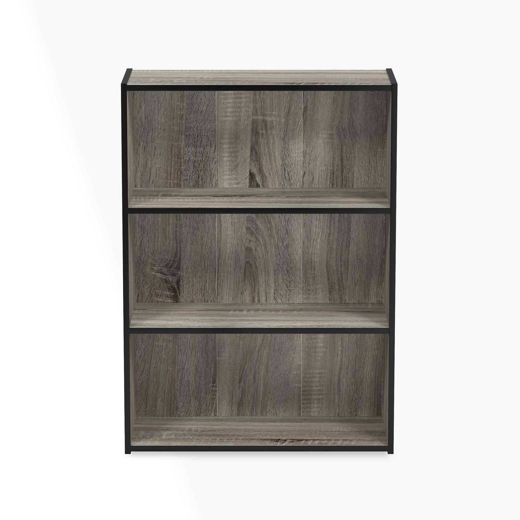 Furinno PASIR Book Shelf, 3-Tier Bookshelf, Storage Shelves Bookcase, 9.7 x 23.7 x 31.5, for Living Room, Bedroom, Home Office, Plain White