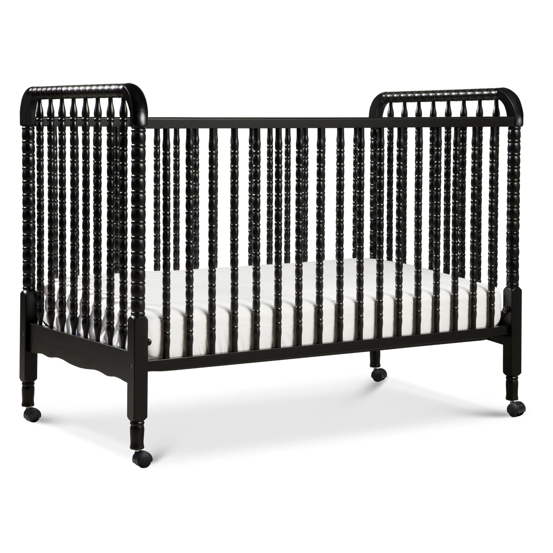 daVinci Jenny Lind 3-in-1 Baby Crib Convertible to Toddler Bed, Daybed - Easy to Assemble - GREENGUARD Gold Certified - 4 Adjustable Mattress Heights, Conversion Kit Sold Separately - White