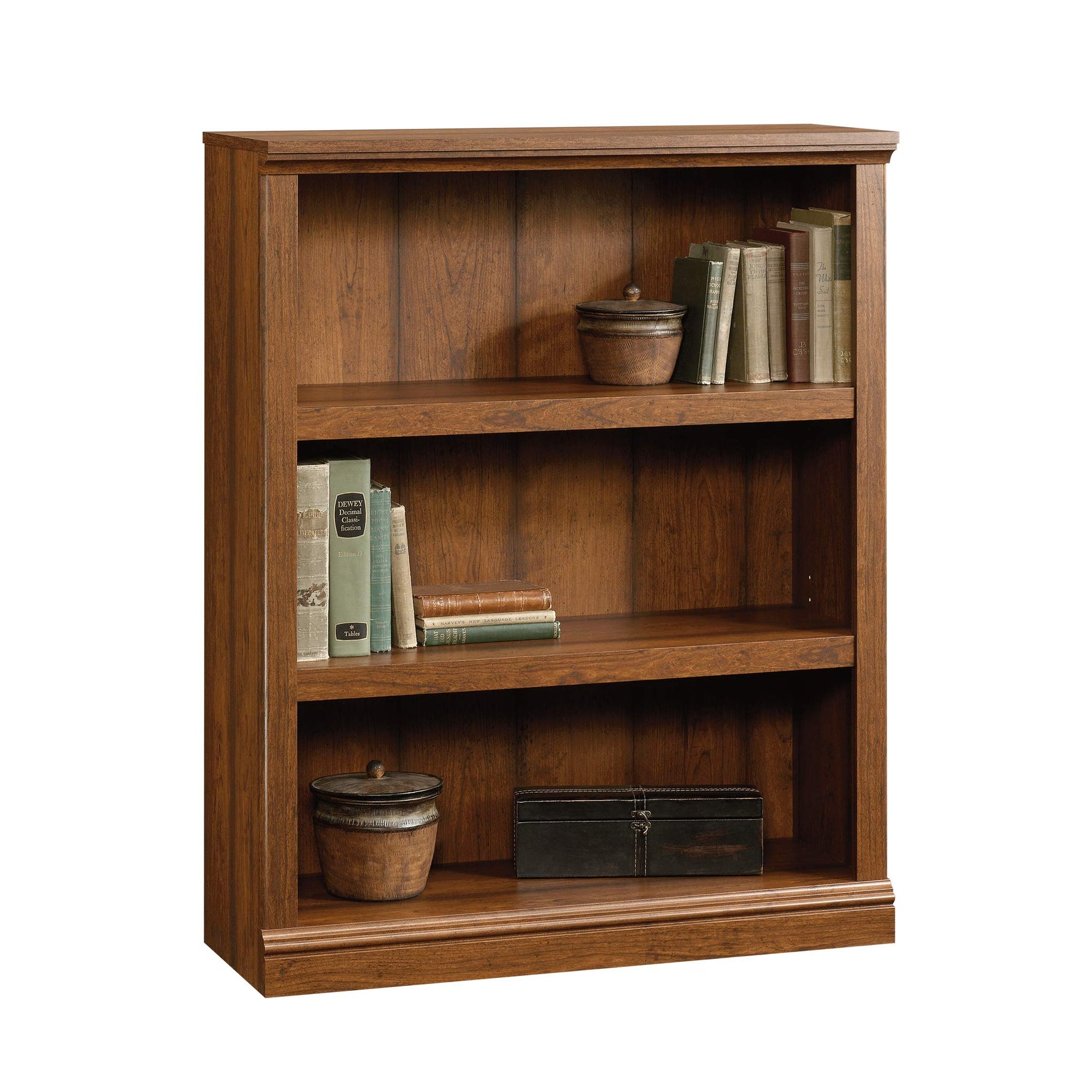 Sauder Miscellaneous Storage 3-Shelf Bookcase/ Book shelf, Oiled Oak finish