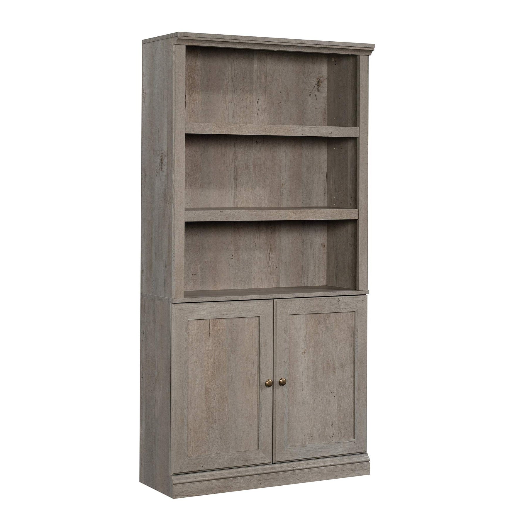 Sauder Miscellaneous Storage 5-Shelf/Book Shelf 2-Door Bookcase, Glacier Oak Finish