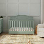 Davinci Charlie 4-in-1 Convertible Crib - GREENGUARD Gold Certified - Converts from Baby Crib to Toddler Bed, Daybed, and Full-Size Bed Effortlessly - 4 Adjustable Heights - Wooden White Baby Bed